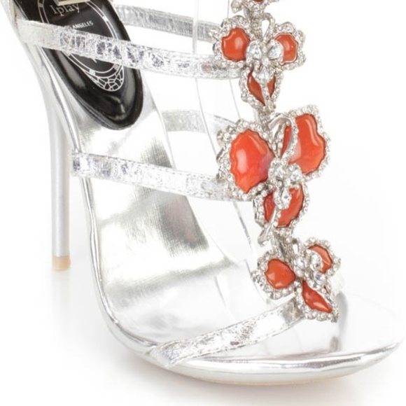 👠RHINESTONE HIGH HEEL PLATFORM STILETTO SHOES - Picture 4 of 5